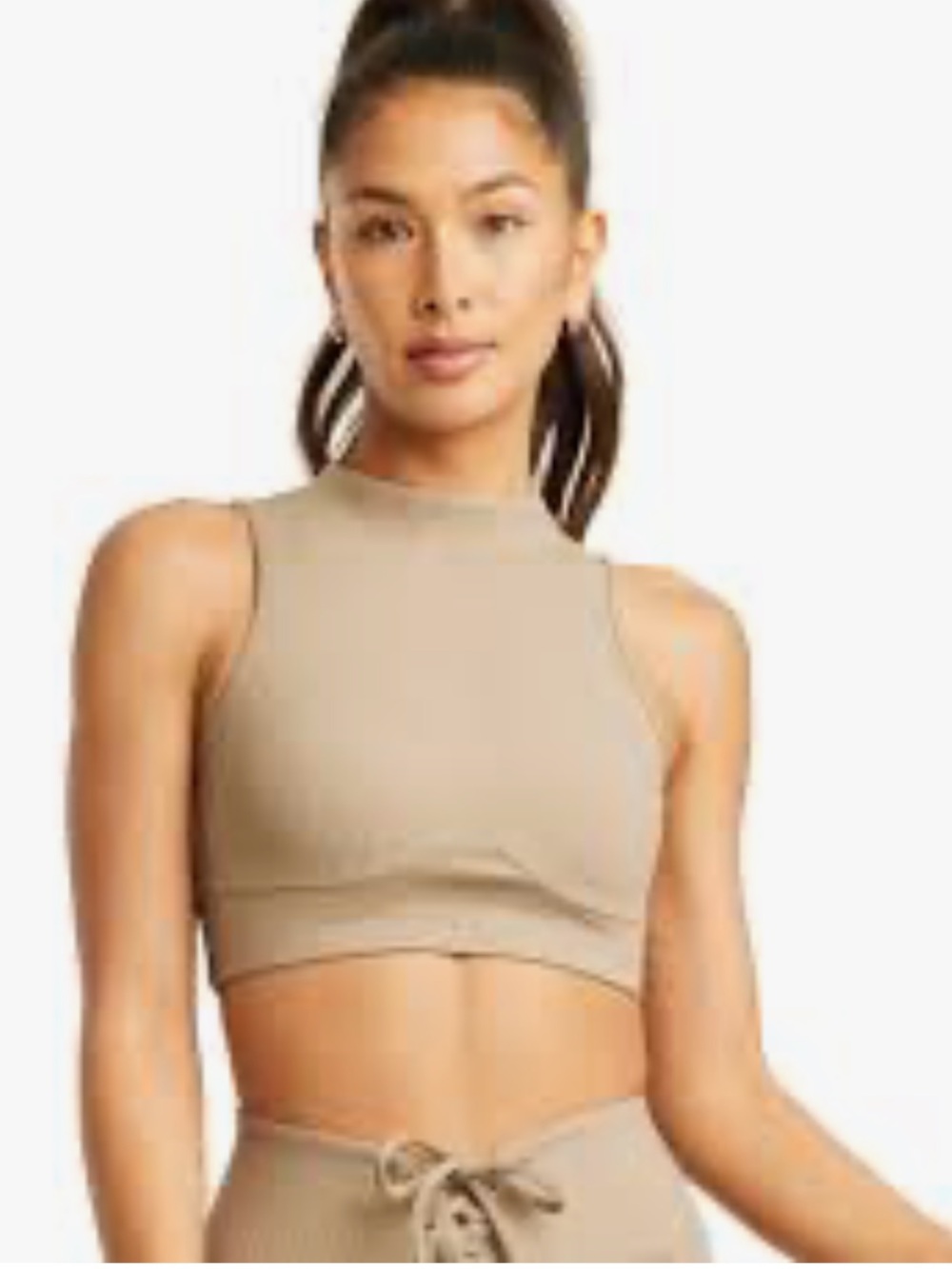 Year of Ours x Bandier Mock Neck ribbed sports bra
